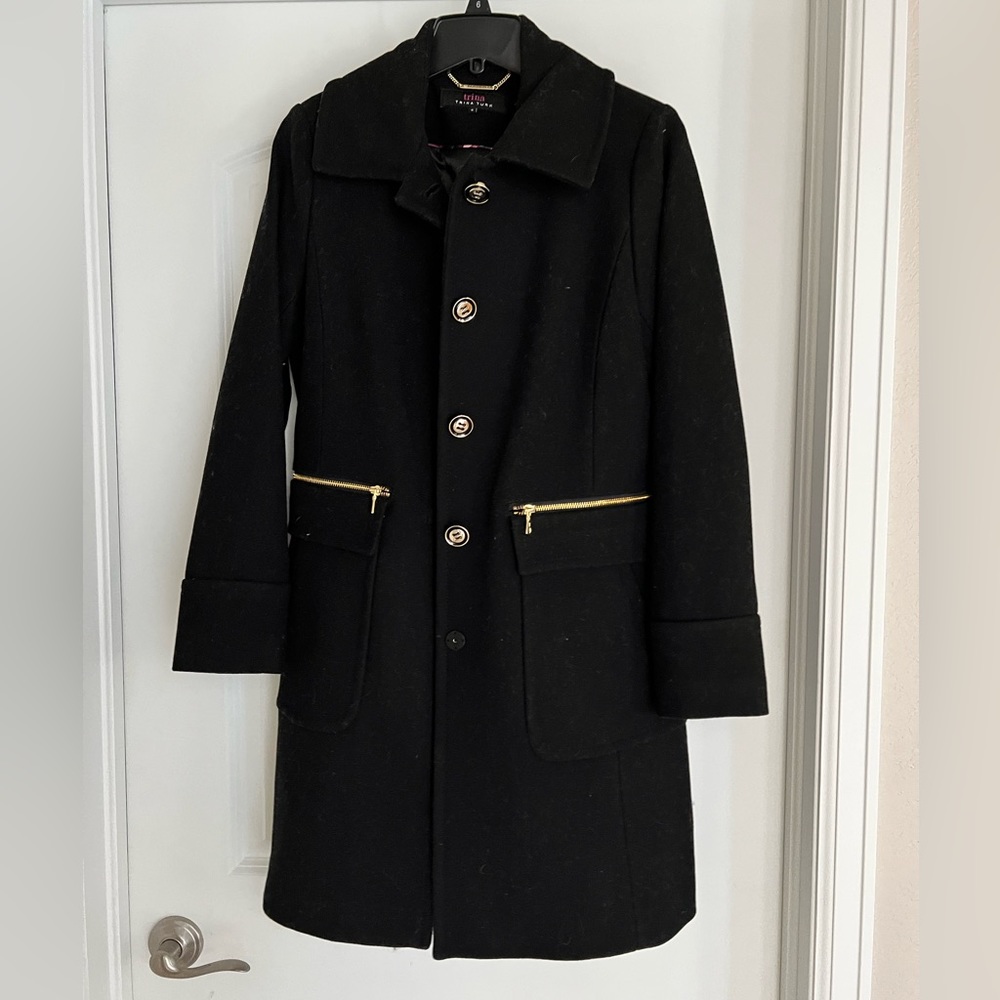 Trina by Trina Turk Womens Wool Coat